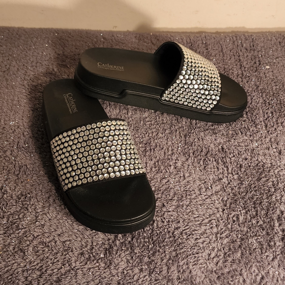 Catherine Malandrino rhinestones sandals